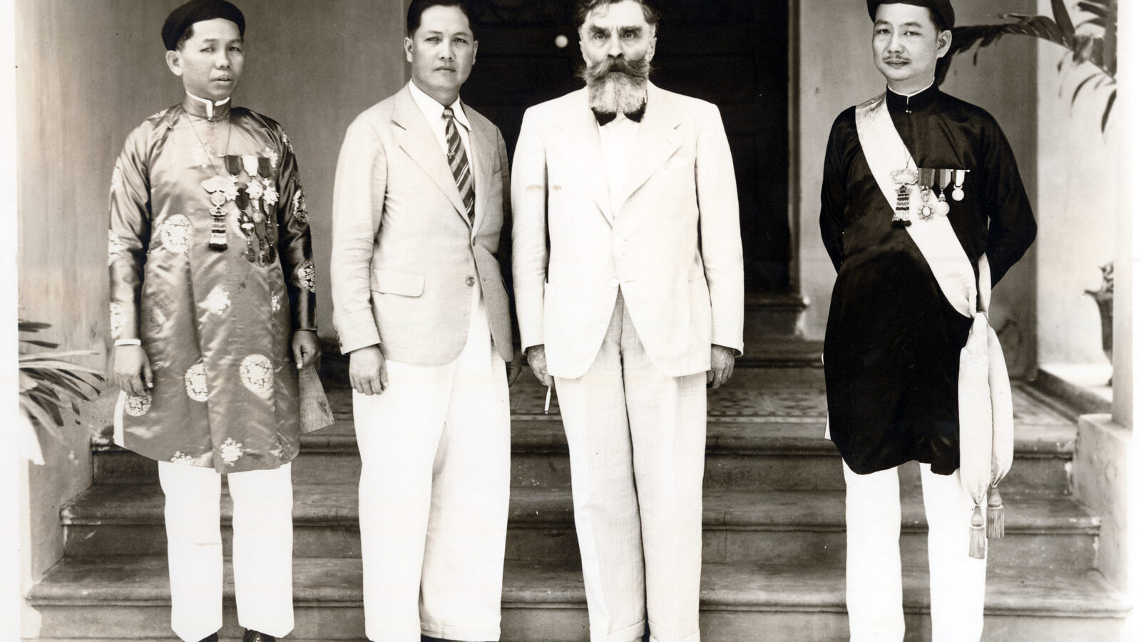 Former Governor-General Alexandre Varenne among Cochinchinese notables, French Indochina, 1937