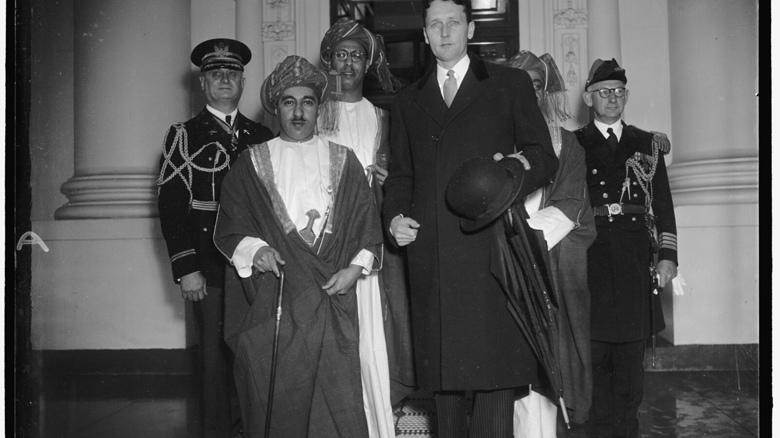 Sultan Said bin Taimur of Muscat and Oman visiting the White House in 1938.