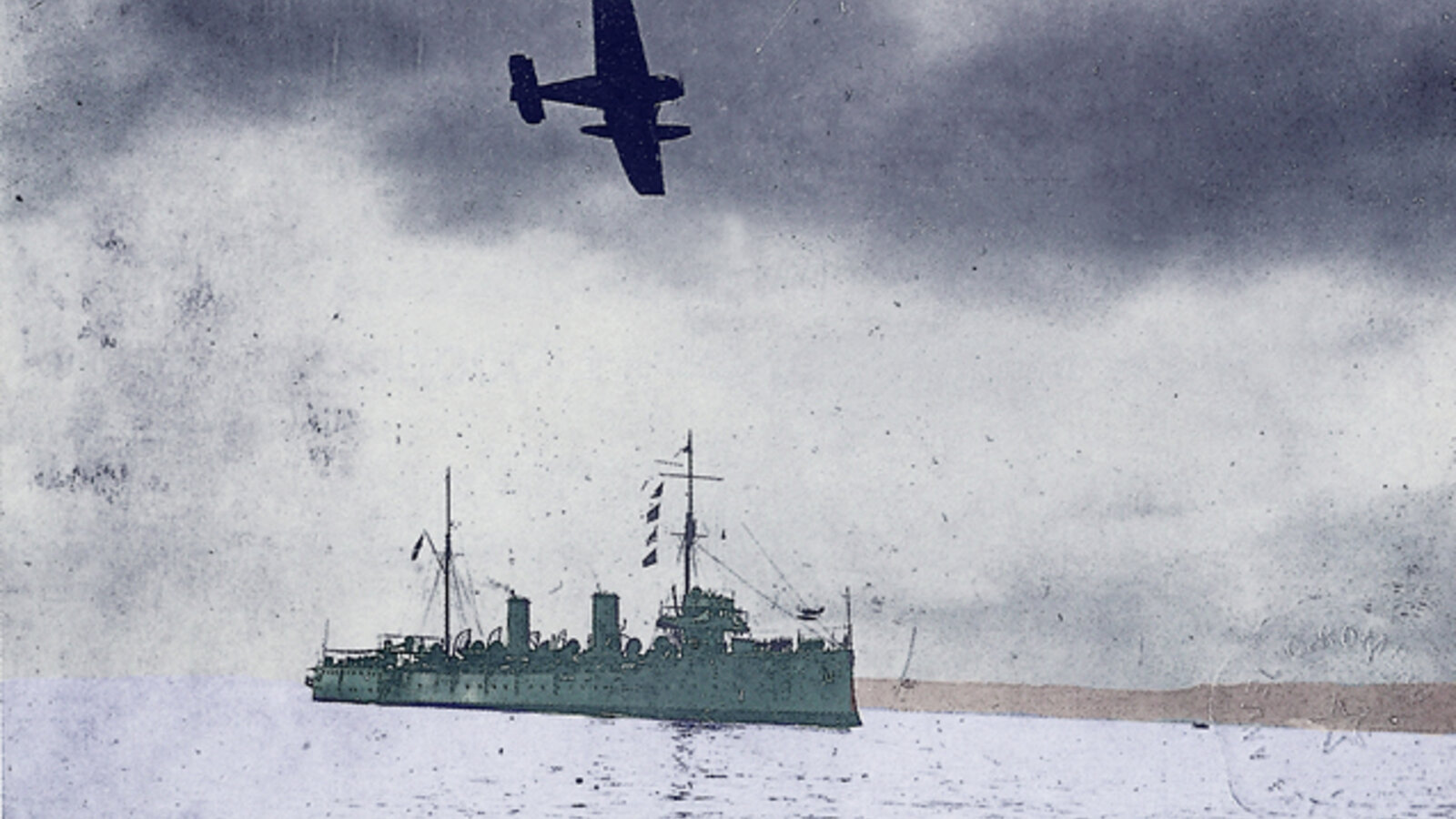 The Peruvian Navy cruiser BAP Almirante Grau operating in Ecuadorian waters during the July 1941 Peru-Ecuador war