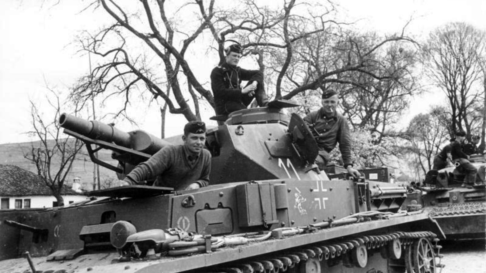 German Panzer IV tank of the 11th Panzer Division advancing into Yugoslavia from Bulgaria during the April 1941 invasion