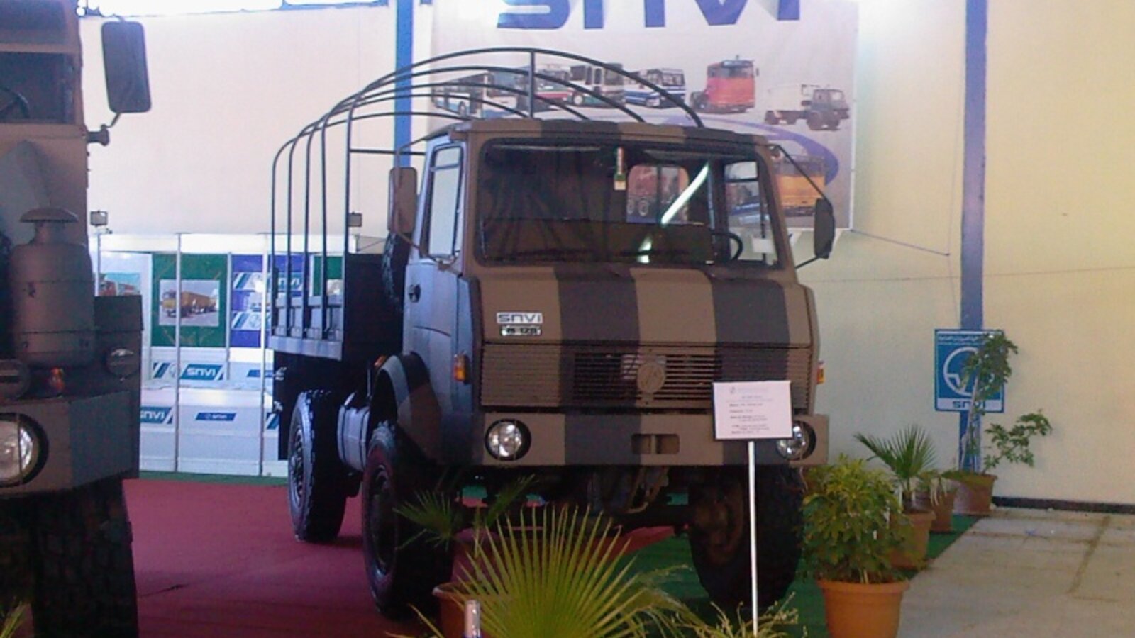 An Algerian-built SNVI M120 military truck of the Algerian People's National Army