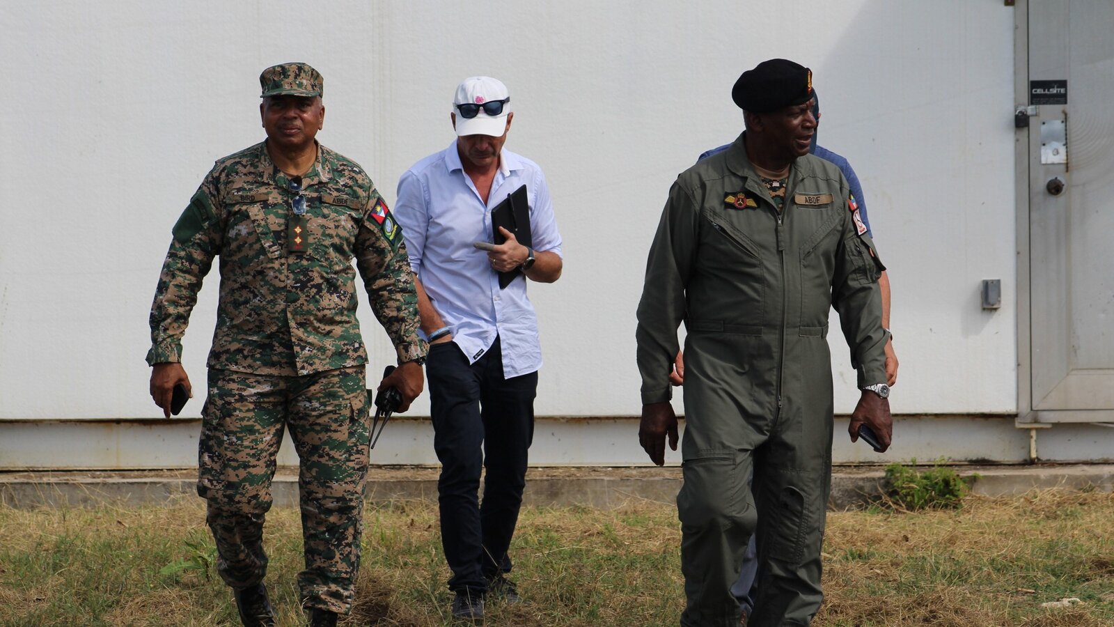 Chief of Defence Staff Telbert Benjamin visits the radar facility on Barbuda, January 2025