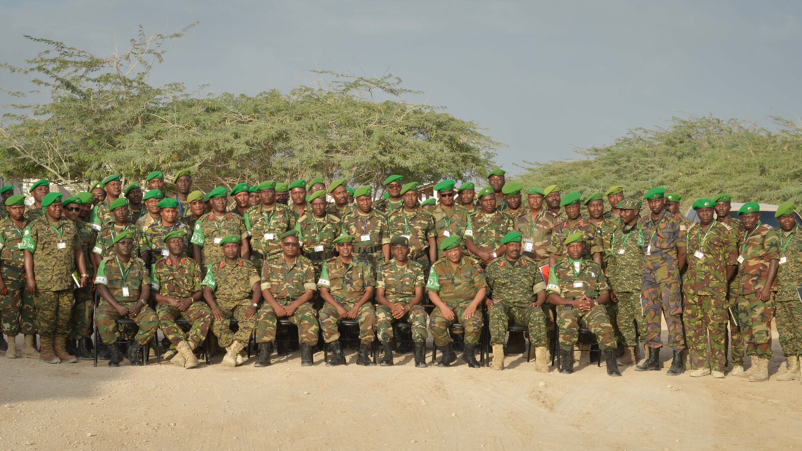 Burundi National Defence Force Chief Major General Prime Niyongabo and AMISOM Force Commander Lt. Gen. Osman Soubagleh at AMISOM headquarters, Mogadishu, January 2017