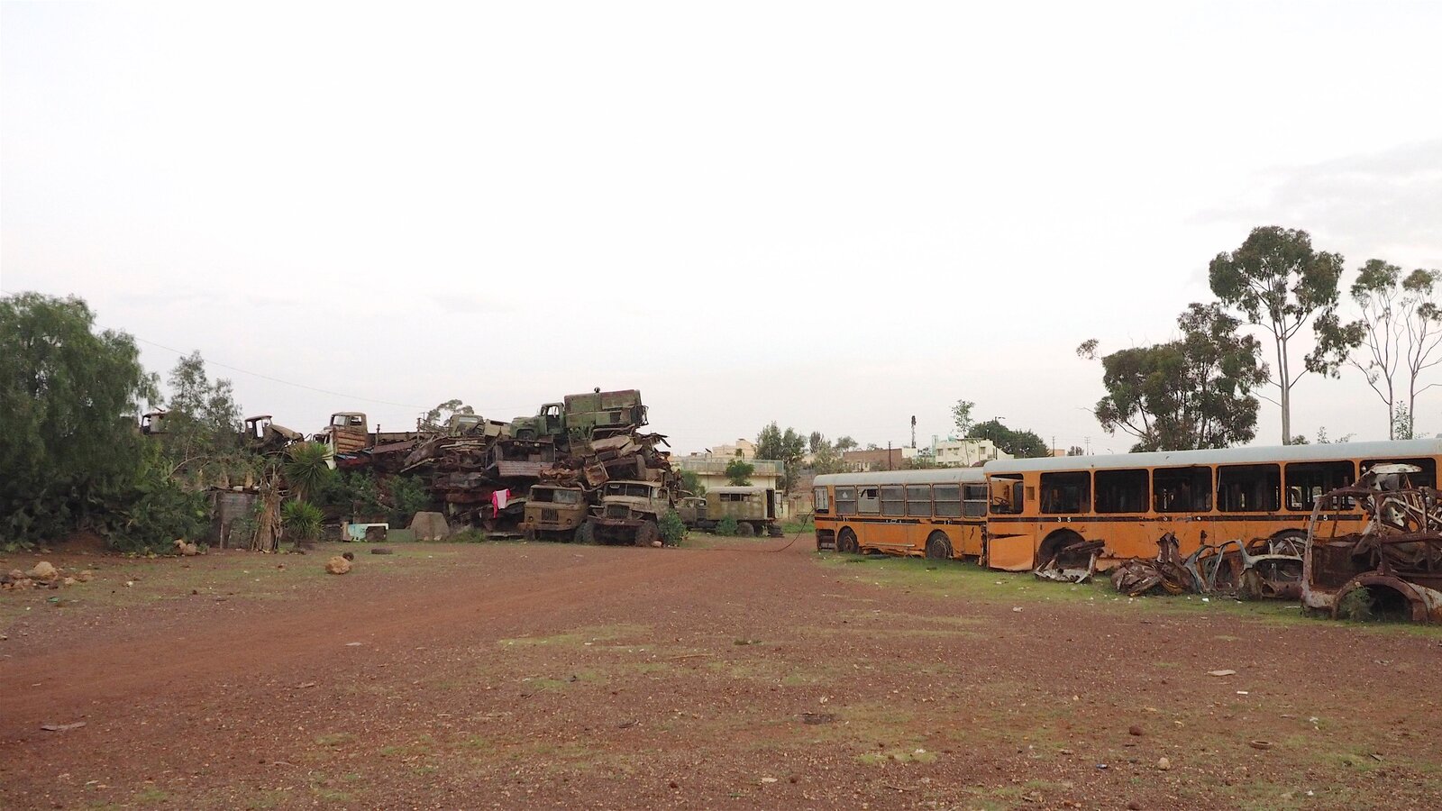 The "Tank Graveyard" outside Asmara, Eritrea - scrapped armor and vehicles from the Eritrean War of Independence, May 2016