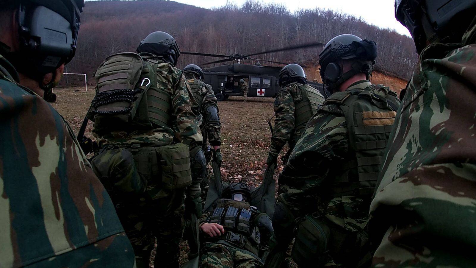 A Greek Air Assault Exercise involving Hellenic Army and US Army aviation forces, January 2023