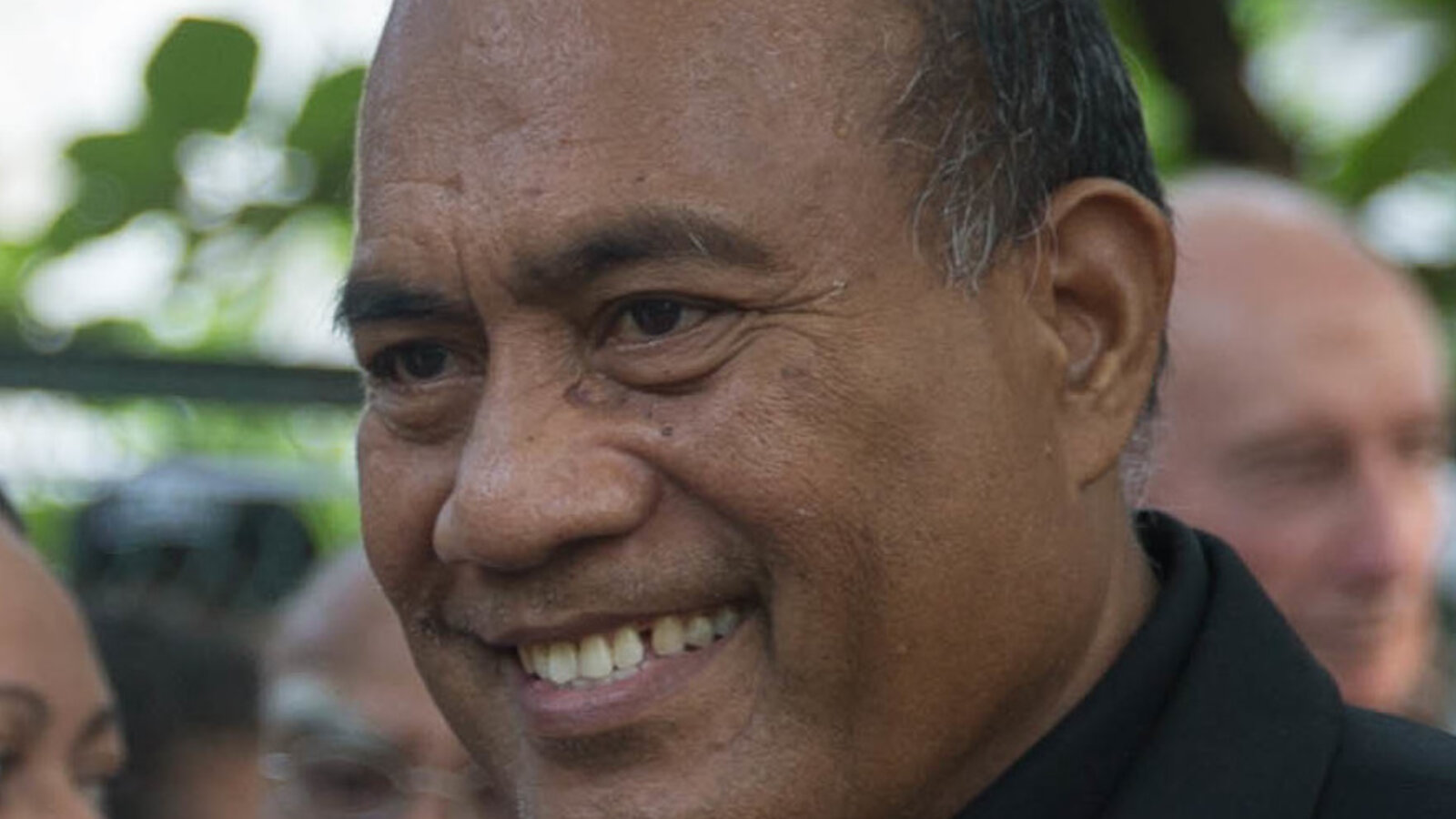 Taneti Maamau, President of the Republic of Kiribati, at the 75th anniversary of the liberation of Tarawa remembrance ceremony in Betio, November 2018