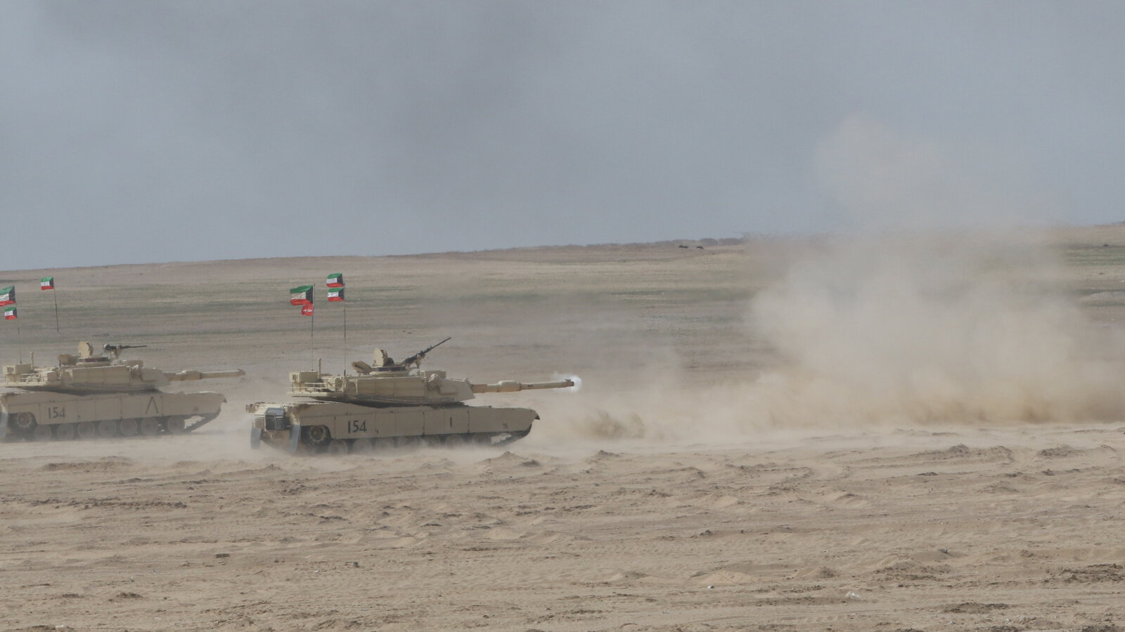 Kuwait Land Forces tanks during Exercise Al Tahreer 21, February 2021
