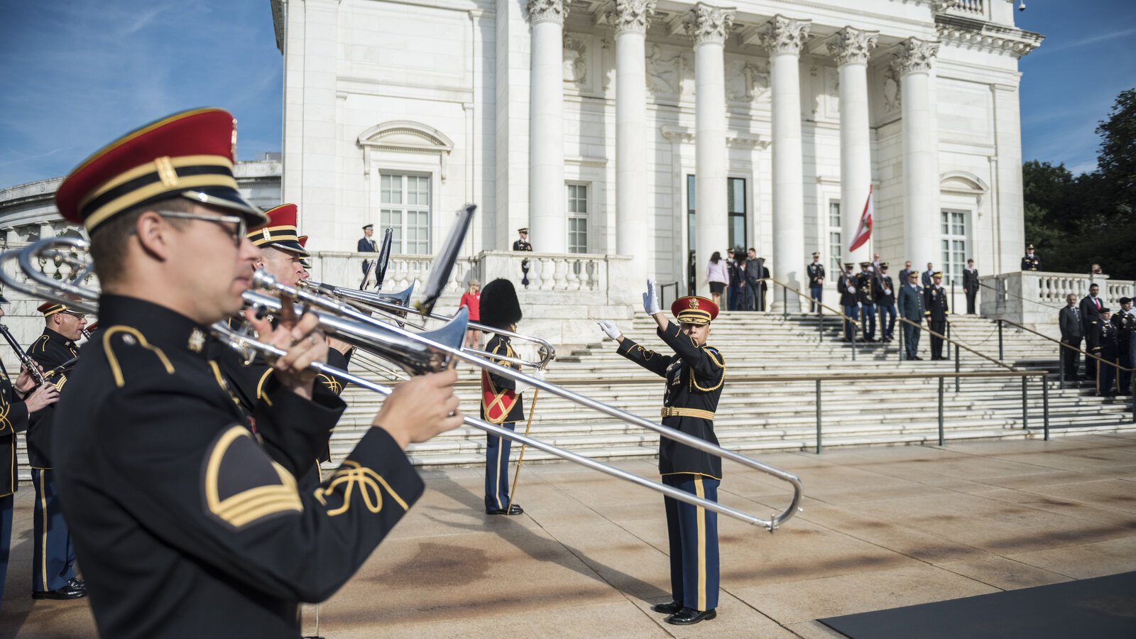 Then-LAF Commander General Joseph K. Aoun (later President of Lebanon) at the Tomb of the Unknown Soldier, Arlington National Cemetery, June 2018