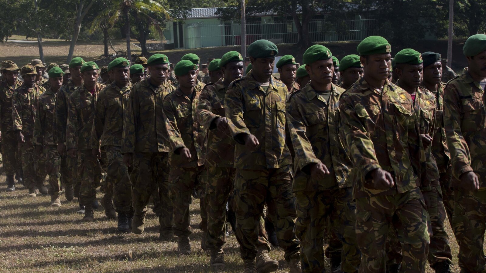 PNG Defence Force and U.S. Marines Task Force Koa Moana opening ceremony at Taurama Barracks, Port Moresby, June 2016