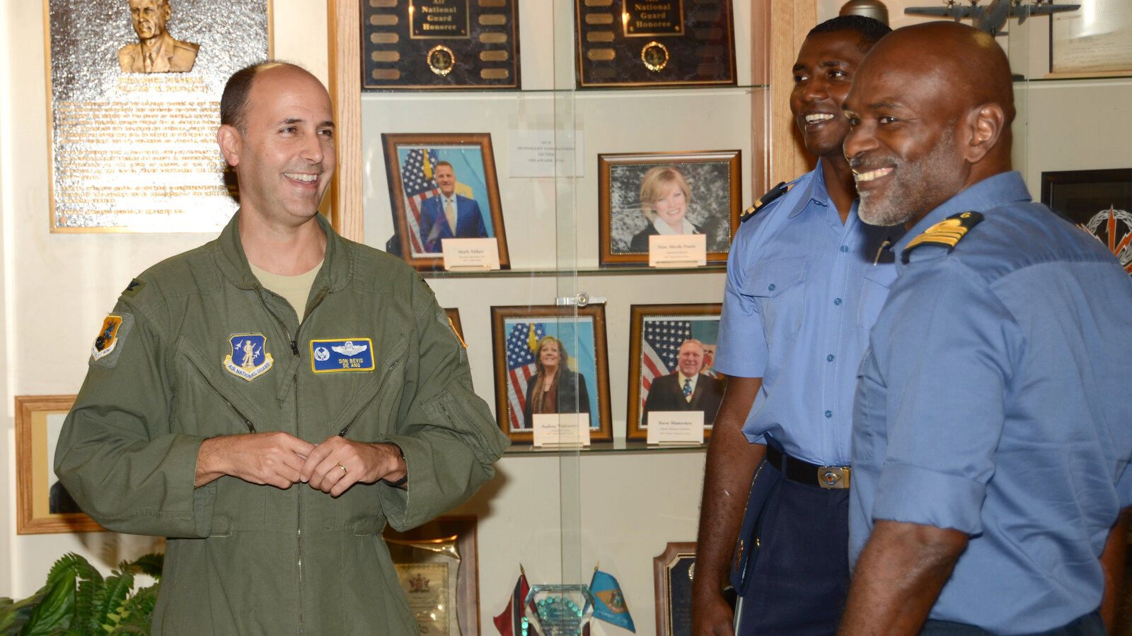 Trinidad and Tobago Defence Force visits the Delaware Air National Guard at New Castle Air National Guard Base, June 2016