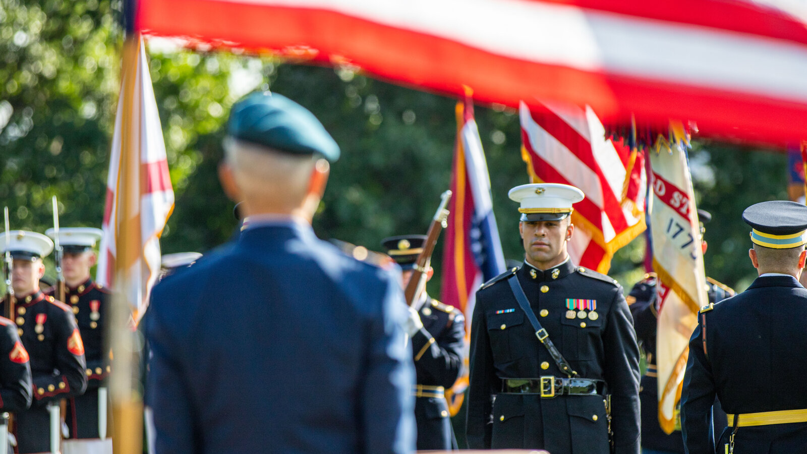 Honors ceremony for the UAE Chief of Staff of the Armed Forces, Lt. Gen. Eisa Al Mazrouei, at Joint Base Myer-Henderson Hall, Virginia, 22 August 2024